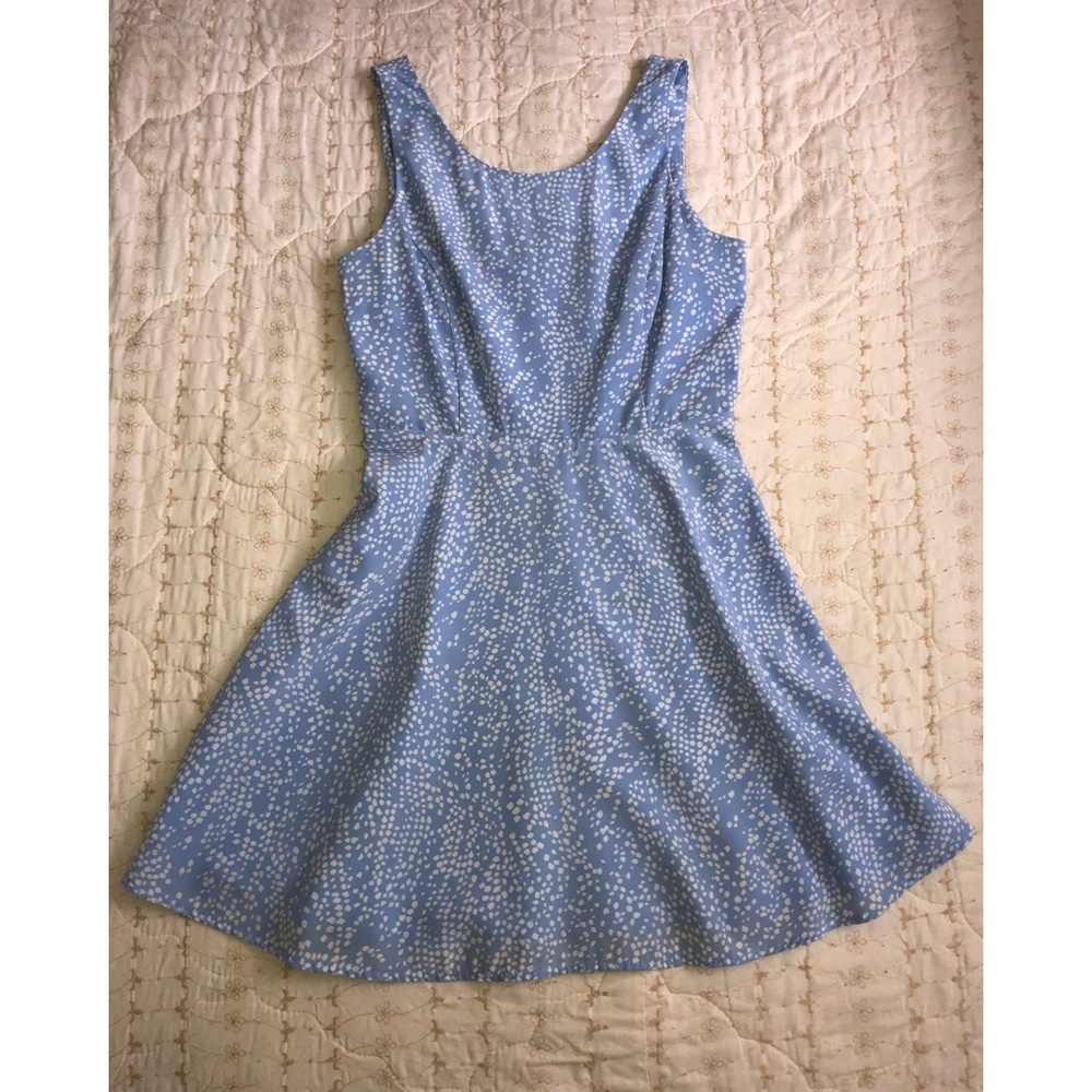 Blue polka dot dress